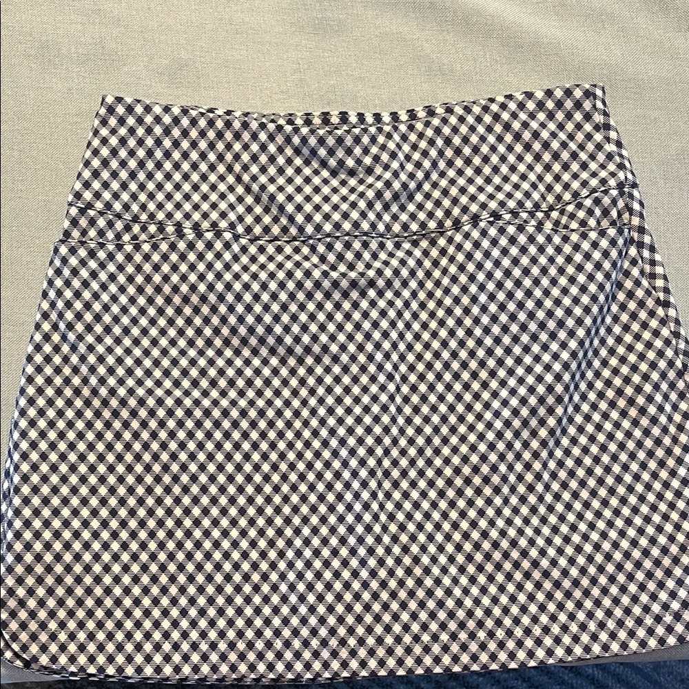 Lady Hagen Navy Blue and White Gingham Skort